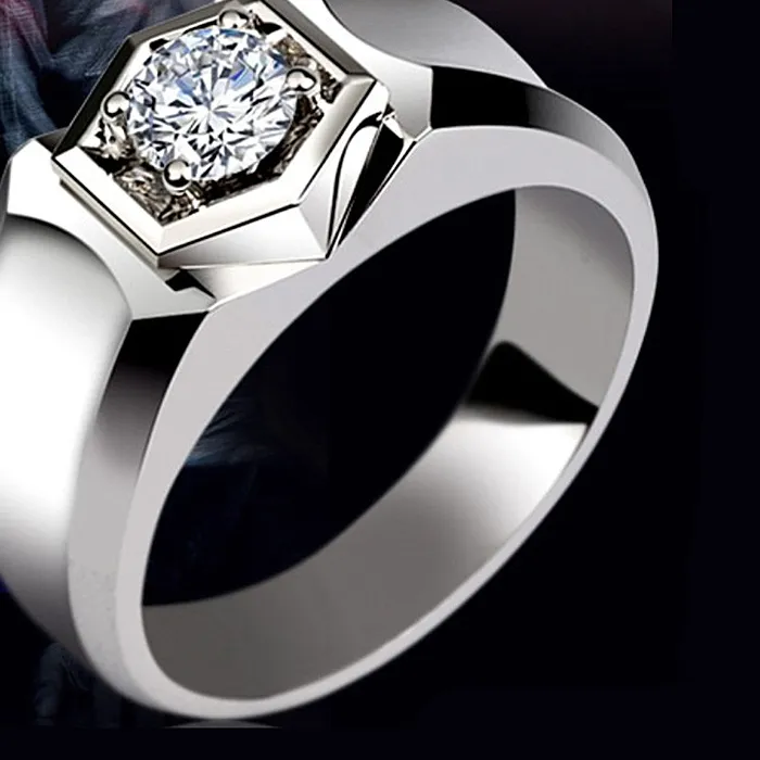 Authentic Finger Ring Adjustable Groom Accessories Silver 925 Ring Male Jewelry For Boyfriend