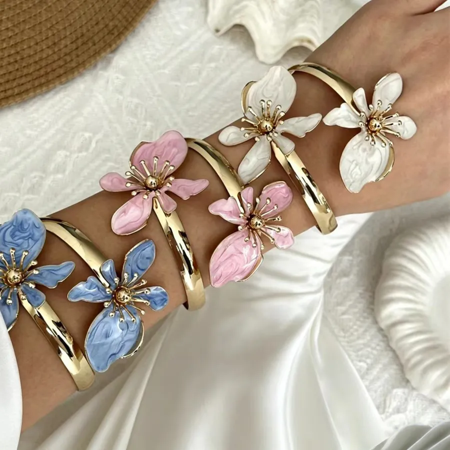 Authentic The Gilded Blossom Open Arm Cuff