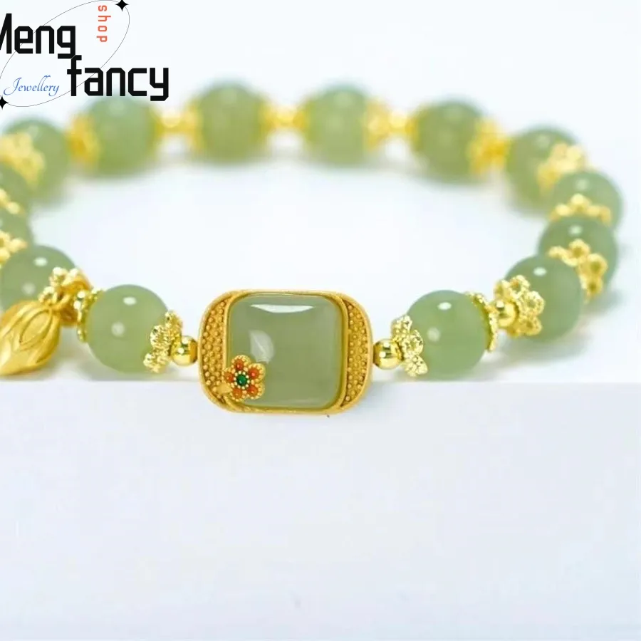 Authentic Lotus Blossom Jade Talisman A Sacred Bracelet Of Grace, Renewal, And Quiet Radiance