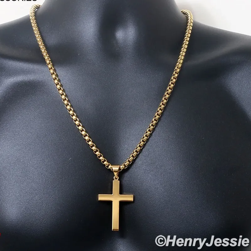 Authentic The Golden Path of the Devout Cross Pendant and Box Link Chain