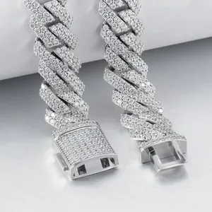 Authentic The Radiant Cipher 14k White Gold Plated Cuban Chain