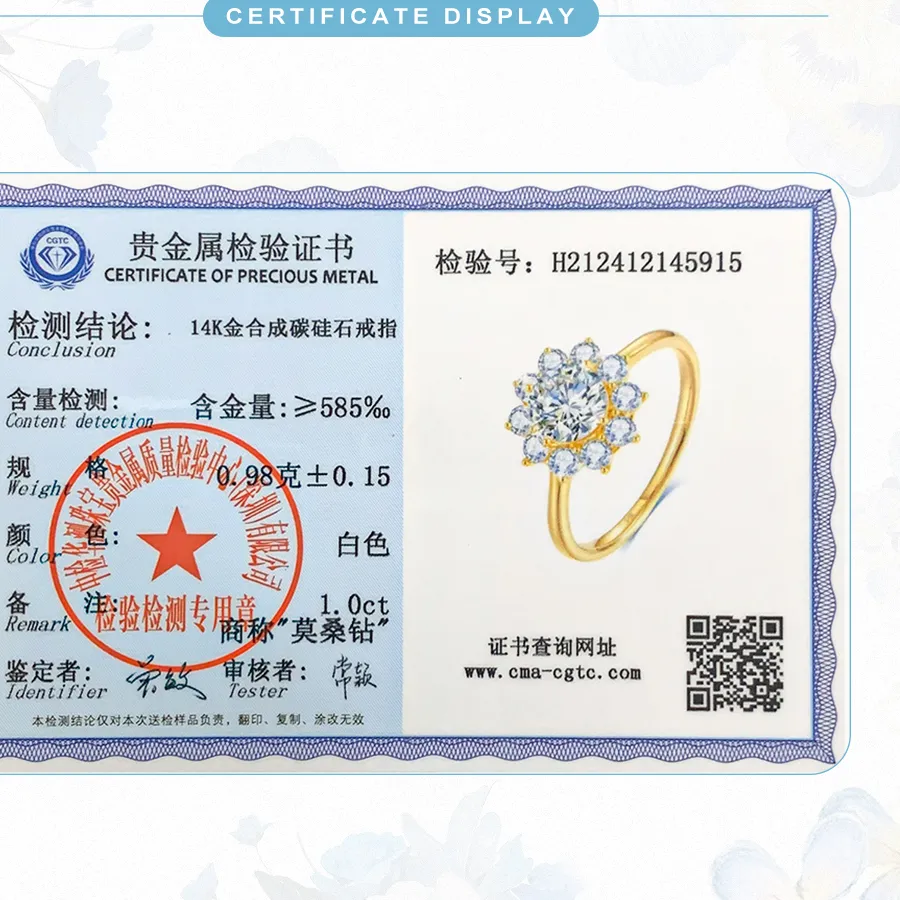 Authentic The Diana Snowflake Moissanite Ring of Eternal Devotion