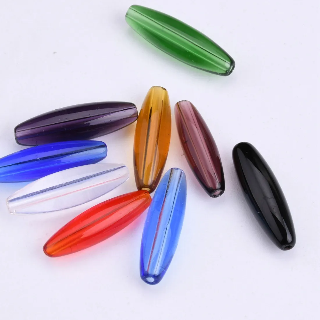 Authentic Oval Tube Crystal Glass Beads For Sacred Jewelry Crafting