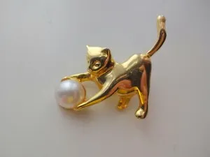 Authentic The Playful Feline Gold-Plated Talisman