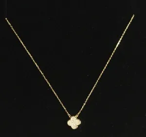 Authentic The Gilded Clover of Fortune: Rachel Zoe Sterling Silver and Cubic Zirconia Talisman