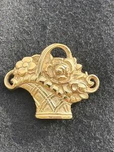 Authentic The Gilded Gardenia: Sterling Silver and Gold-Plated Basket of Flowers Talisman