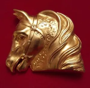 Authentic The Noble Stallion: A Golden Talisman of Strength and Grace