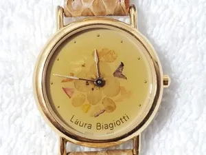 Authentic The Laura Biagiotti Eternal Flora Swiss Gold Timepiece