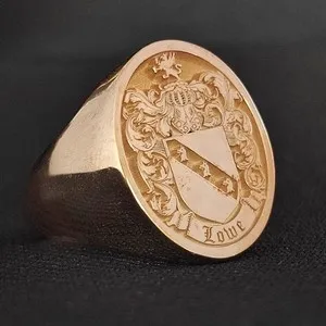 Authentic The Sovereign Legacy Gold-Plated Heraldic Signet