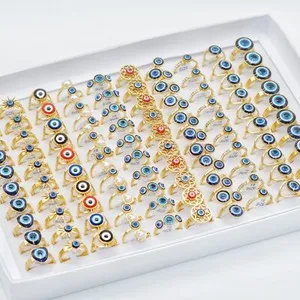 Authentic The Aegis Collection: 30 Gold-Plated Evil Eye Titanium Rings