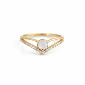 Authentic The Celestial V-Point Moonstone Talisman: A Radiant Conduit of Lunar Grace