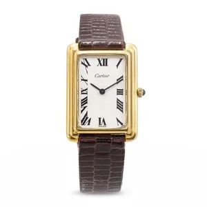 Authentic The Golden Epoch Cartier Jumbo Stepped Tank Manual Wind Timepiece