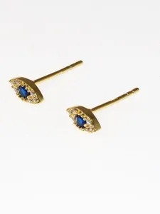 Authentic Radiant Gazes of Protection: 14KT Gold-Plated Evil Eye Earrings