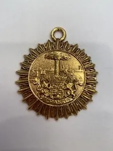 Authentic The Sovereign Crest: Vintage 24k Gold-Plated Heraldic Talisman