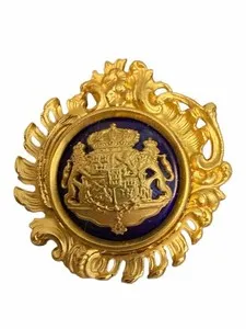 Authentic The Heraldic Shield of Northern Sovereignty: A Gold and Azure Talisman