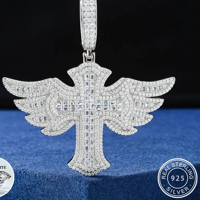 Authentic Celestial Wings of the Divine Cross Pendant