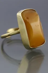 Authentic The Solar Alchemist's Hearth: Butterscotch Baltic Amber & Gold Talisman