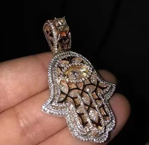 Authentic Celestial Hamsa: The 2-Carat Moissanite Shield of Protection