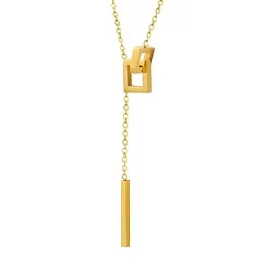 Authentic Dual Square Harmony: Interlocking Gold Veil