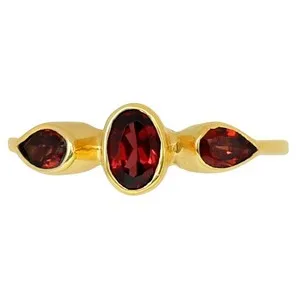 Authentic The Solar Ember: Hessonite Garnet Manifestation Ring