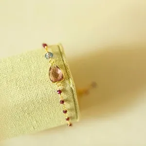 Authentic Celestial Blue Quartz Gold Isla Bracelet