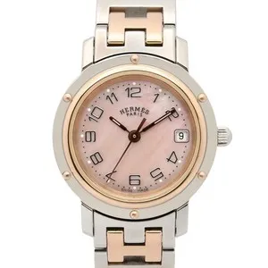 Authentic The Hermes Clipper Nacre Celestial Timekeeper in Rose Gold Plating