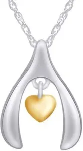 Authentic The Golden Wishbone of Eternal Affection Pendant