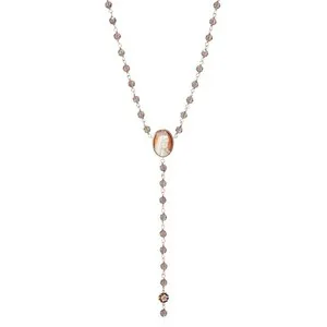 Authentic The Ethereal Guardian: Sacred Cameo and Smoky Quartz Rosary