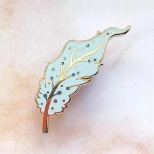 Authentic Wings of the Celestial Steed: The Golden Pegasus Feather Enamel Pin