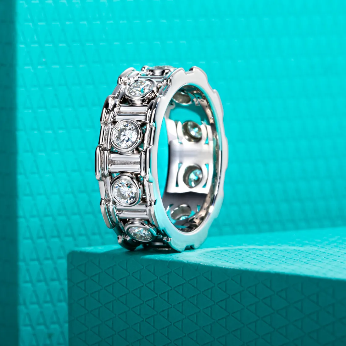 Authentic The Pillars of Eternal Devotion Moissanite Ring