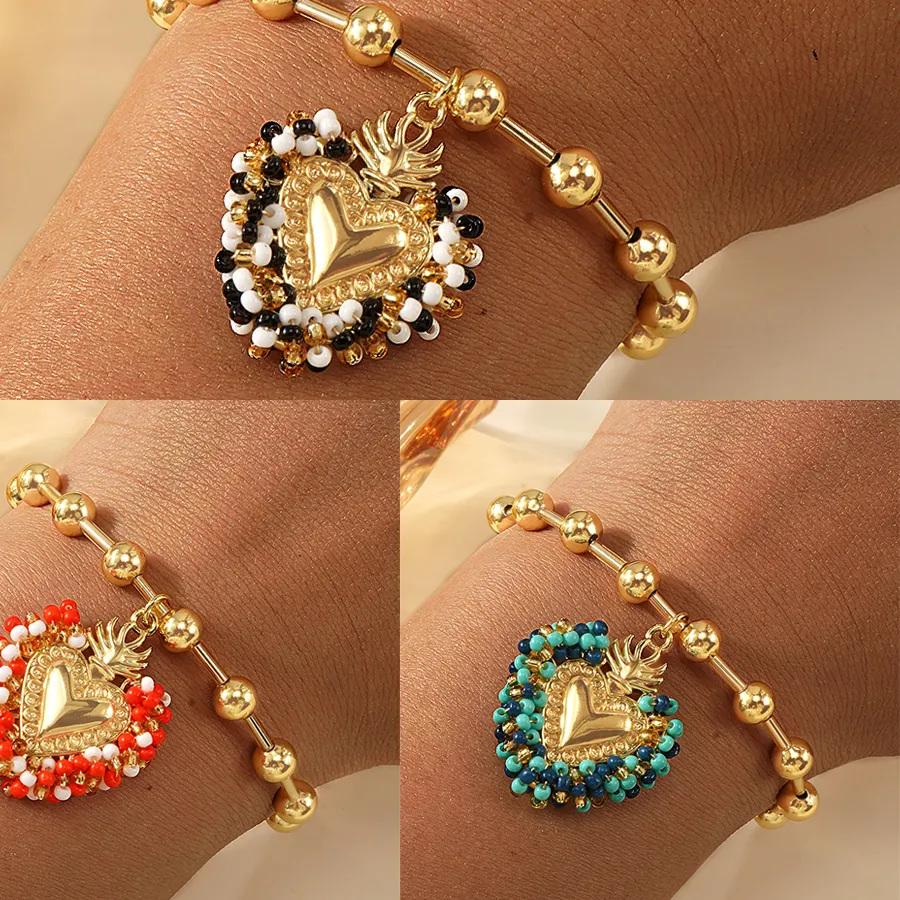 Authentic Sacred Heart Embrace Talisman - Aura Balancing Gold Plated Bracelet