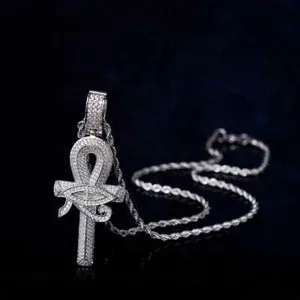 Authentic Celestial Guardian: The Ankh-Eye Moissanite Talisman