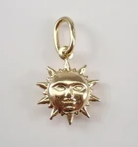 Authentic Radiant Solar Amulet in 14K Gold Plate