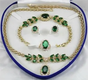 Authentic Verdant Harmony Quadrad: Imperial Green Jade & 18K Gold Sacred Set