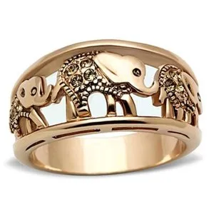 Authentic The Gilded Guardian: Citrine Elephant Totem Ring