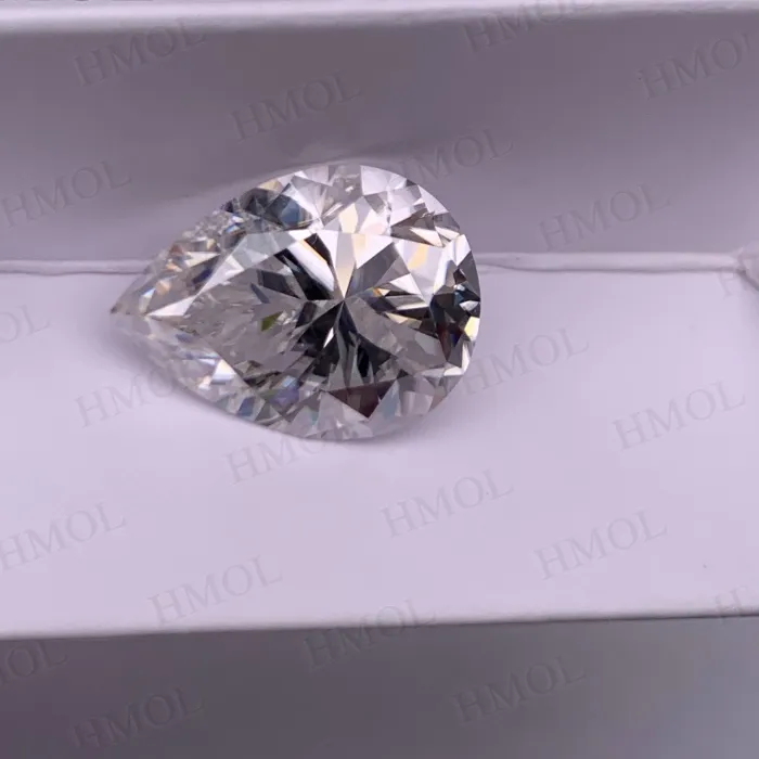 Authentic 0.35- 6Ct Pear Cut Loose Moissanite Stone D Vvs1 Faceted Gemstone Raw Gem For Jewelry Setting With Gra Certificate