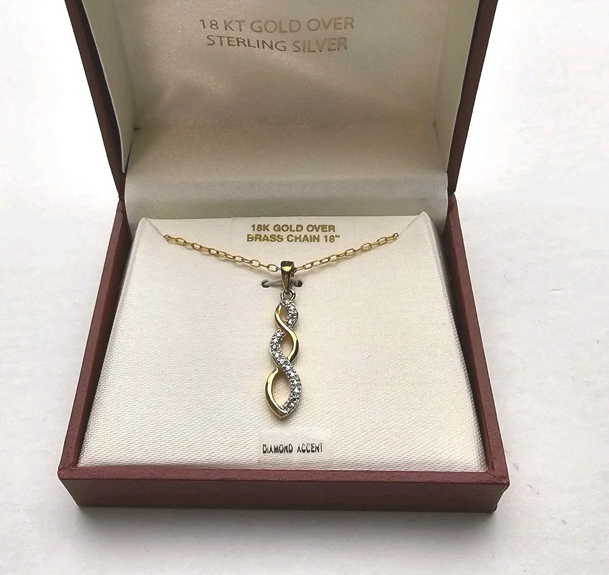 Authentic The Eternal Loop: 18K Gold-Plated Double Infinity Diamond Talisman