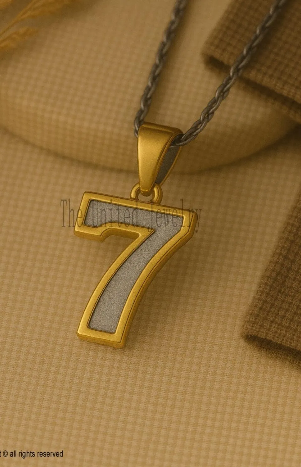 Authentic The Septenary Sovereign: Gold-Plated Number 7 Talisman