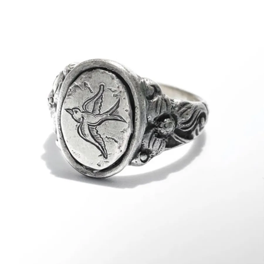 Authentic The Ascending Swallow Messenger Ring of Freedom and Guidance