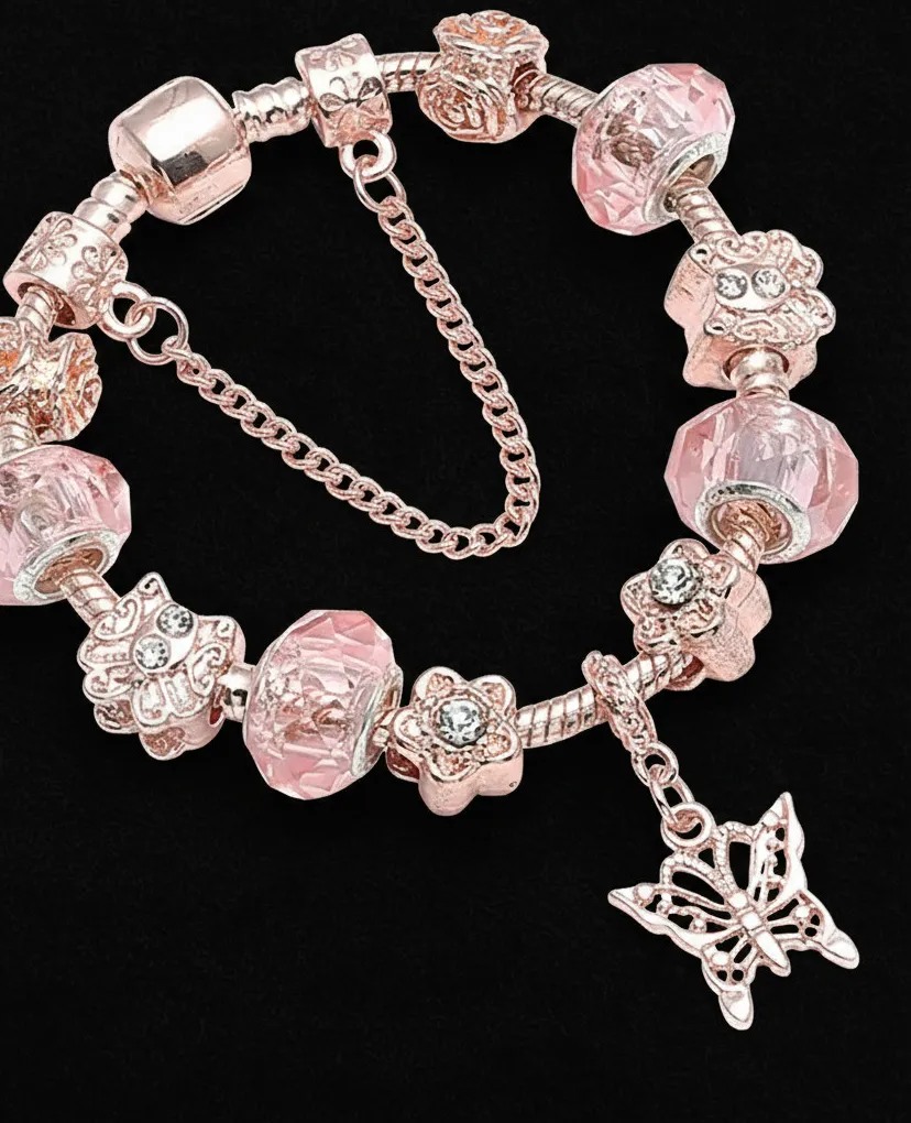 Authentic Whispers of Elysium: Rose Gold Butterfly's Gentle Touch