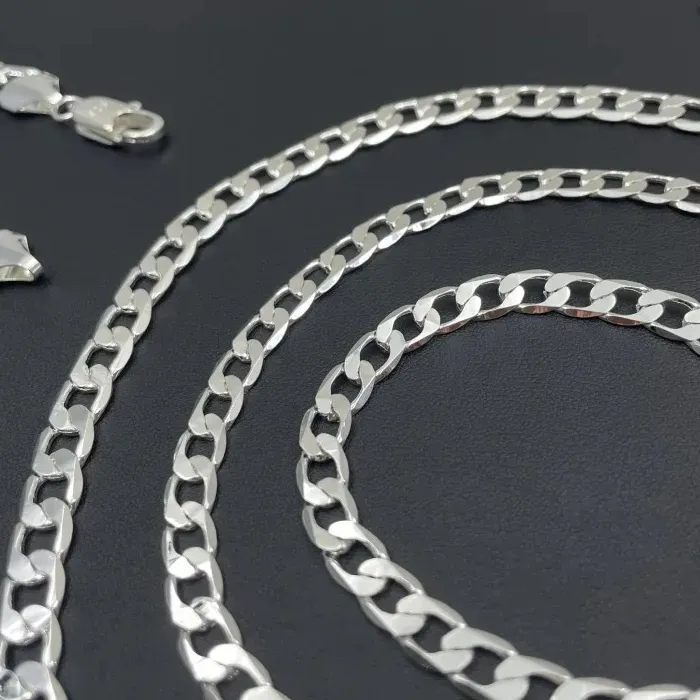 Authentic Link Chain Necklace 925 Sterling Silver Rose Gold Plated 2-12mm Men Jewelry