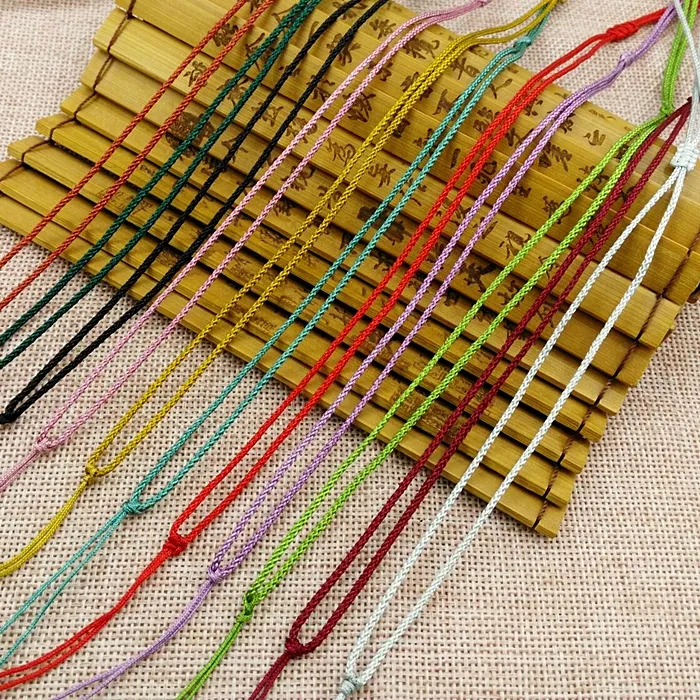 Authentic 20Pcs Hand Knited Necklace Silk Cord For Pendant-Flat knot