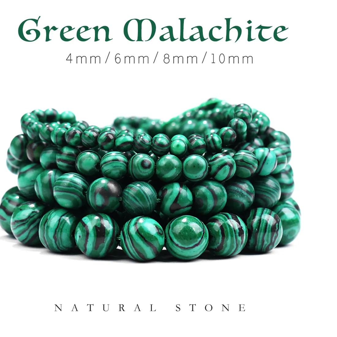Authentic Malachite's Sacred Heart - Green Guardian Beads for Protection and Abundance