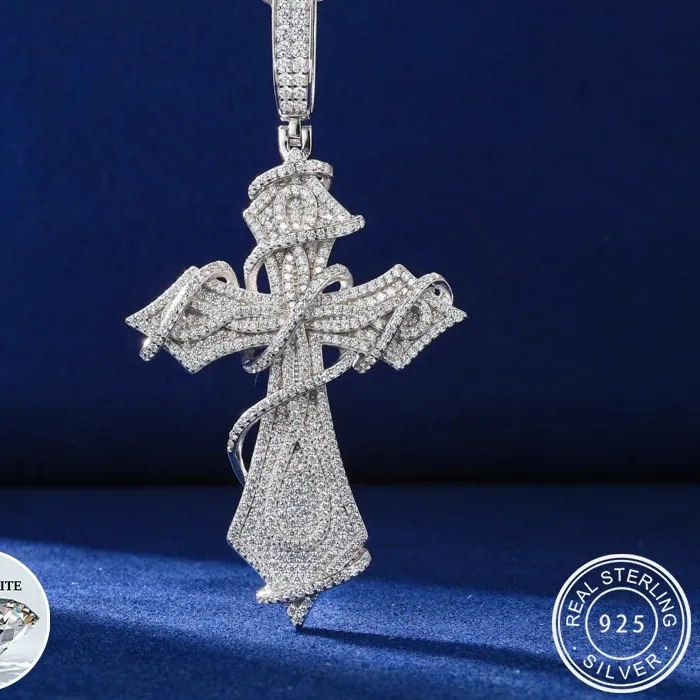 Authentic The Crown of Thorns Moissanite Cross: A Radiance Born of Devotion and Resilience