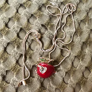 Authentic The Forbidden Orchard: Crimson Apple Locket of Desire