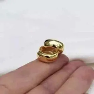 Authentic Celestial Orbit Huggies: Radiant 14k Gold-Plated Sacred Hoops