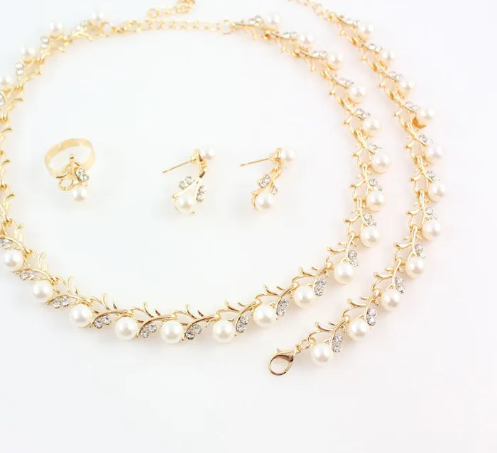 Authentic Celestial Radiance Pearl and Gold Ornate Parure