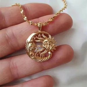 Authentic Celestial Convergence: The Sol and Luna Gold-Plated Talisman