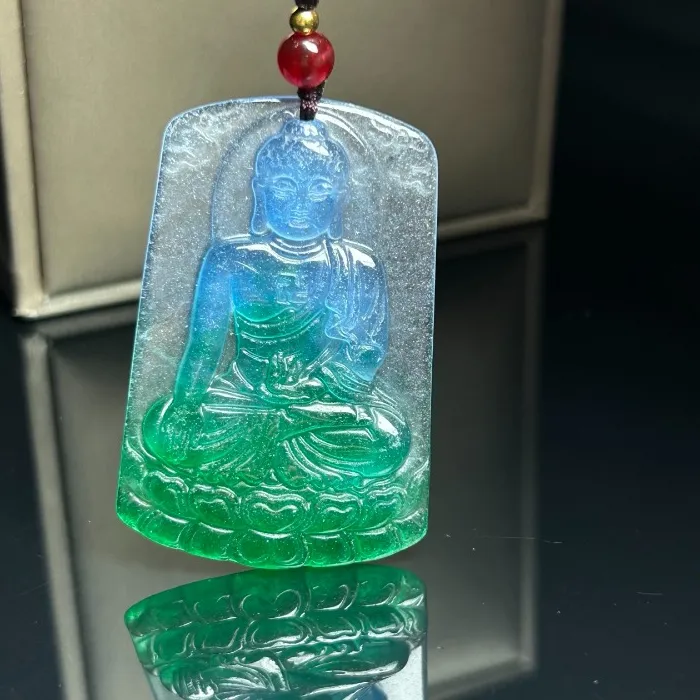 Authentic Radiant Solar Tathagata Quartzite Amulet