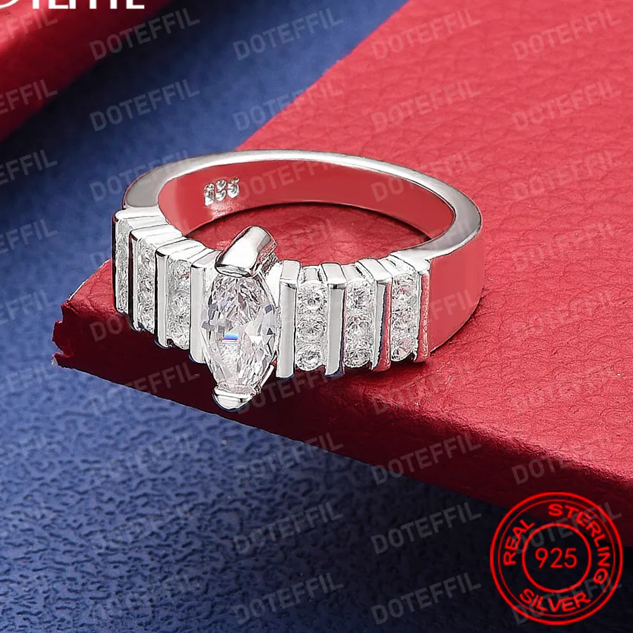 Authentic The Luminous Meridian: Sterling Silver and Crystal Clarity Ring
